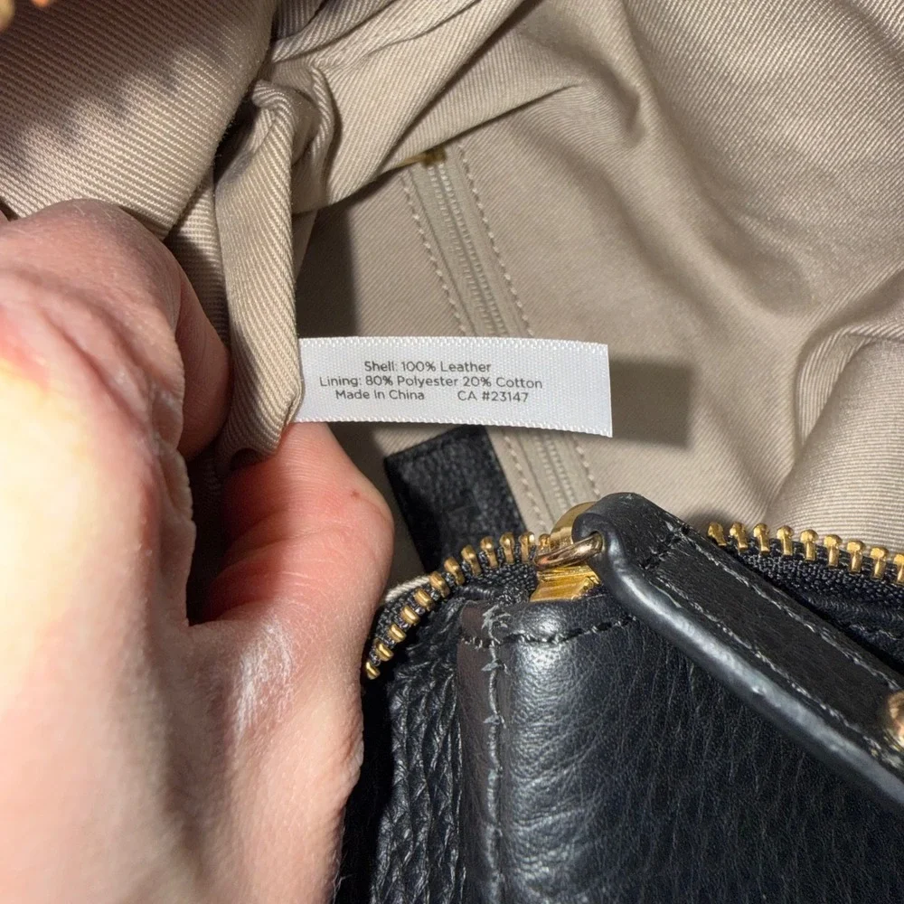 Talbots Foldover Clutch Women OS‎ Black Leopard New Leather Calf Hair Bag